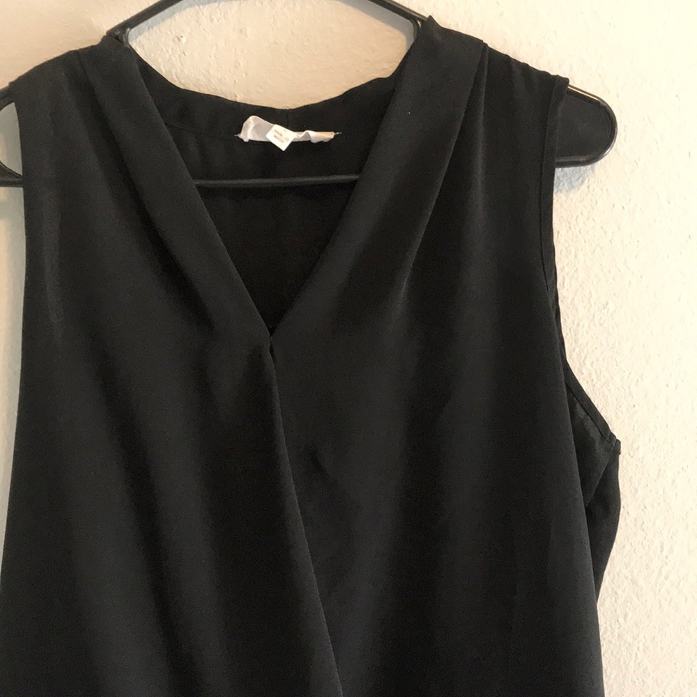 Pink Rose size Large black tank top